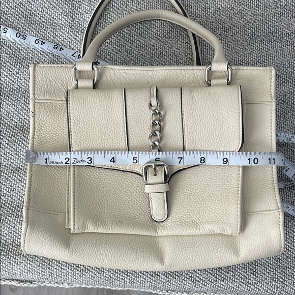 Giani Bernini Cream Satchel with Chain Detail - Picture 14 of 16